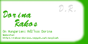 dorina rakos business card